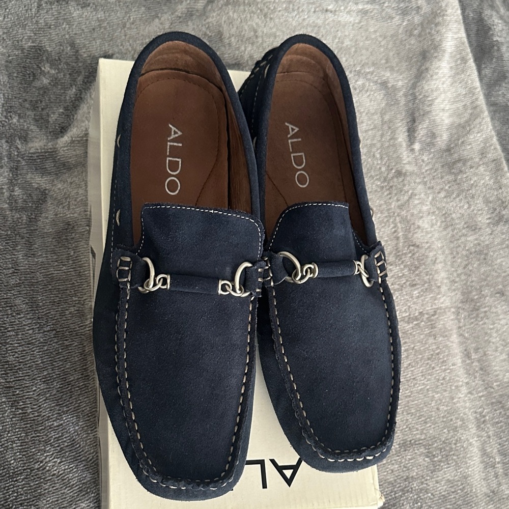 ALDO Men's Dark Blue Slip-On Loafers